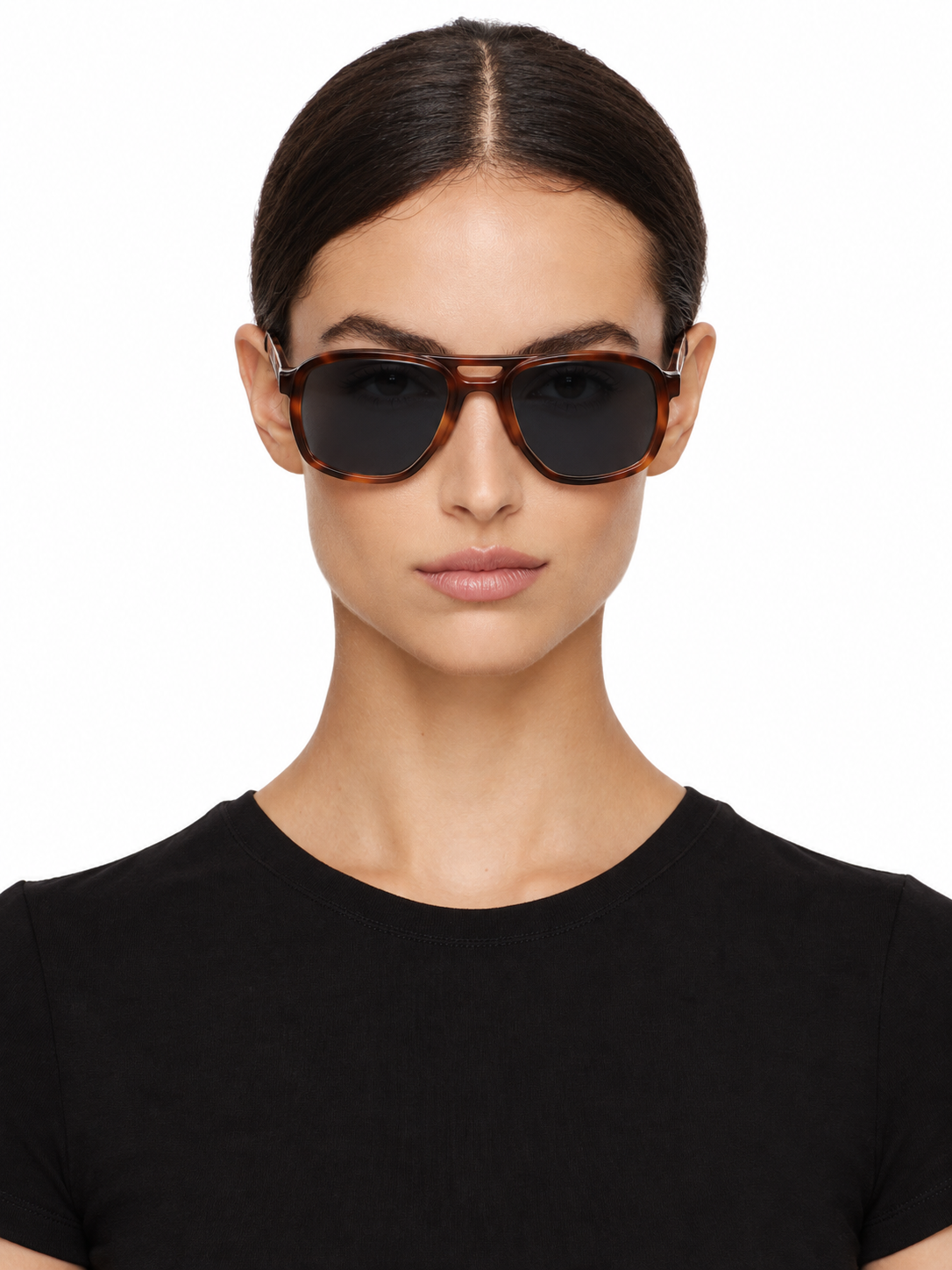 Frame worn by model 2