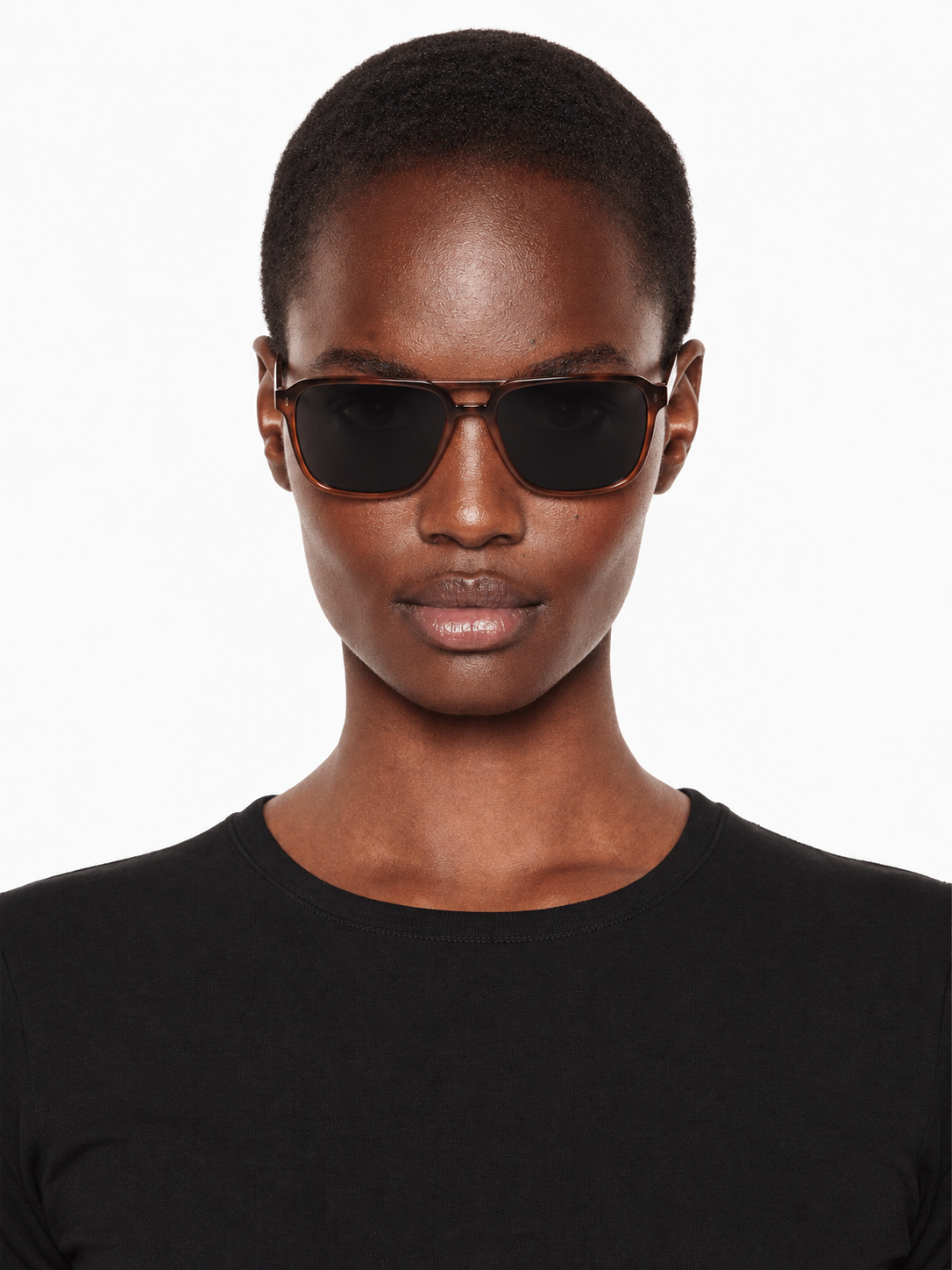 Frame worn by model 3